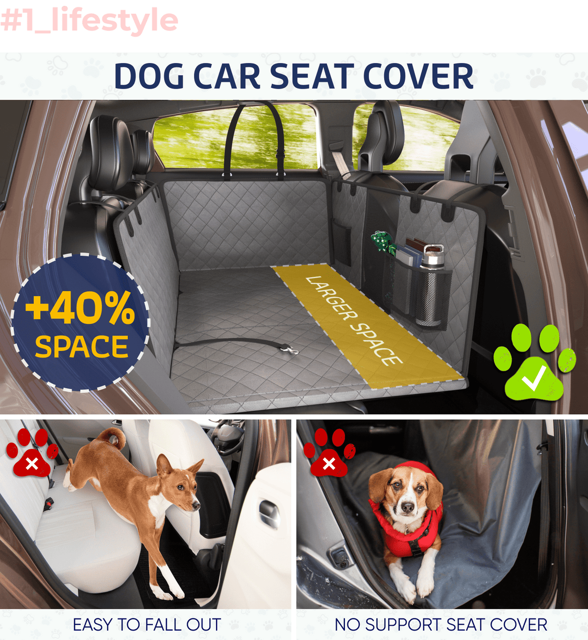 Waterproof Dog Car Seat Cover image 4