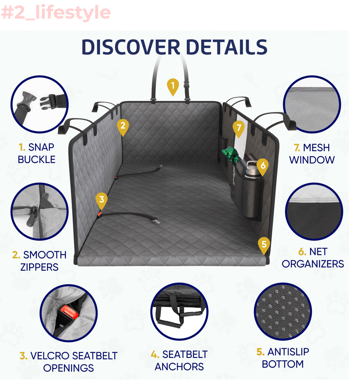 Waterproof Dog Car Seat Cover image 3