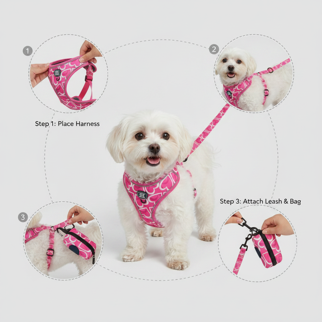 3-Piece Dog Harness & Leash Set image 6