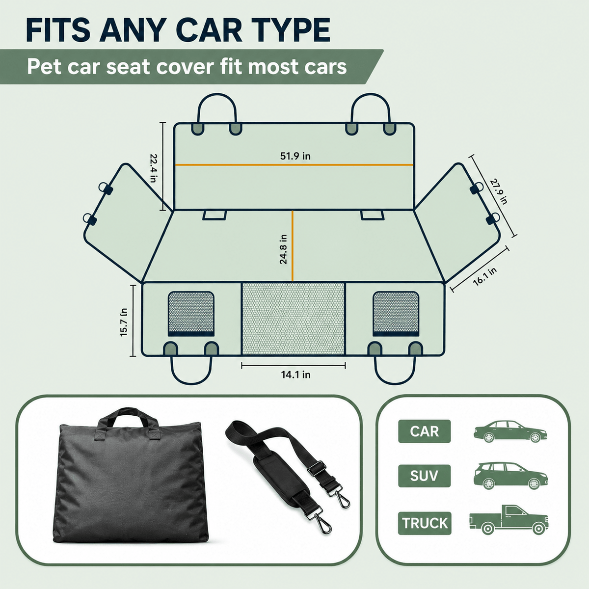 Waterproof Dog Car Seat Cover image 2