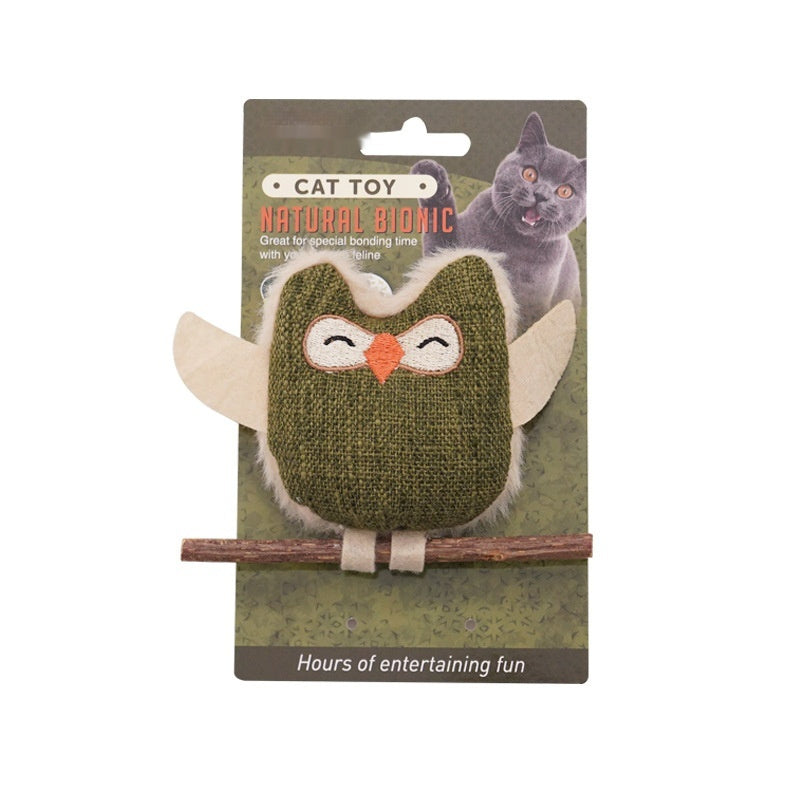 Cat Self-Entertainment Mint Feather Catnip Teething Stick